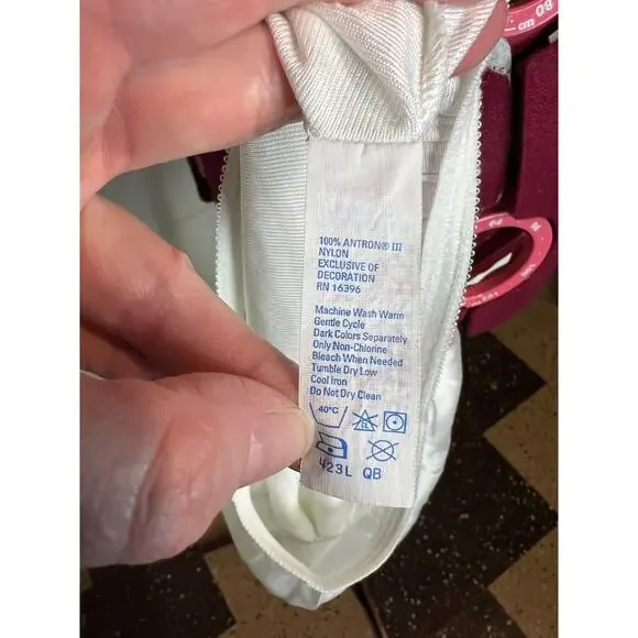 warner half slip skirt white knee length size large - Picture 7 of 8